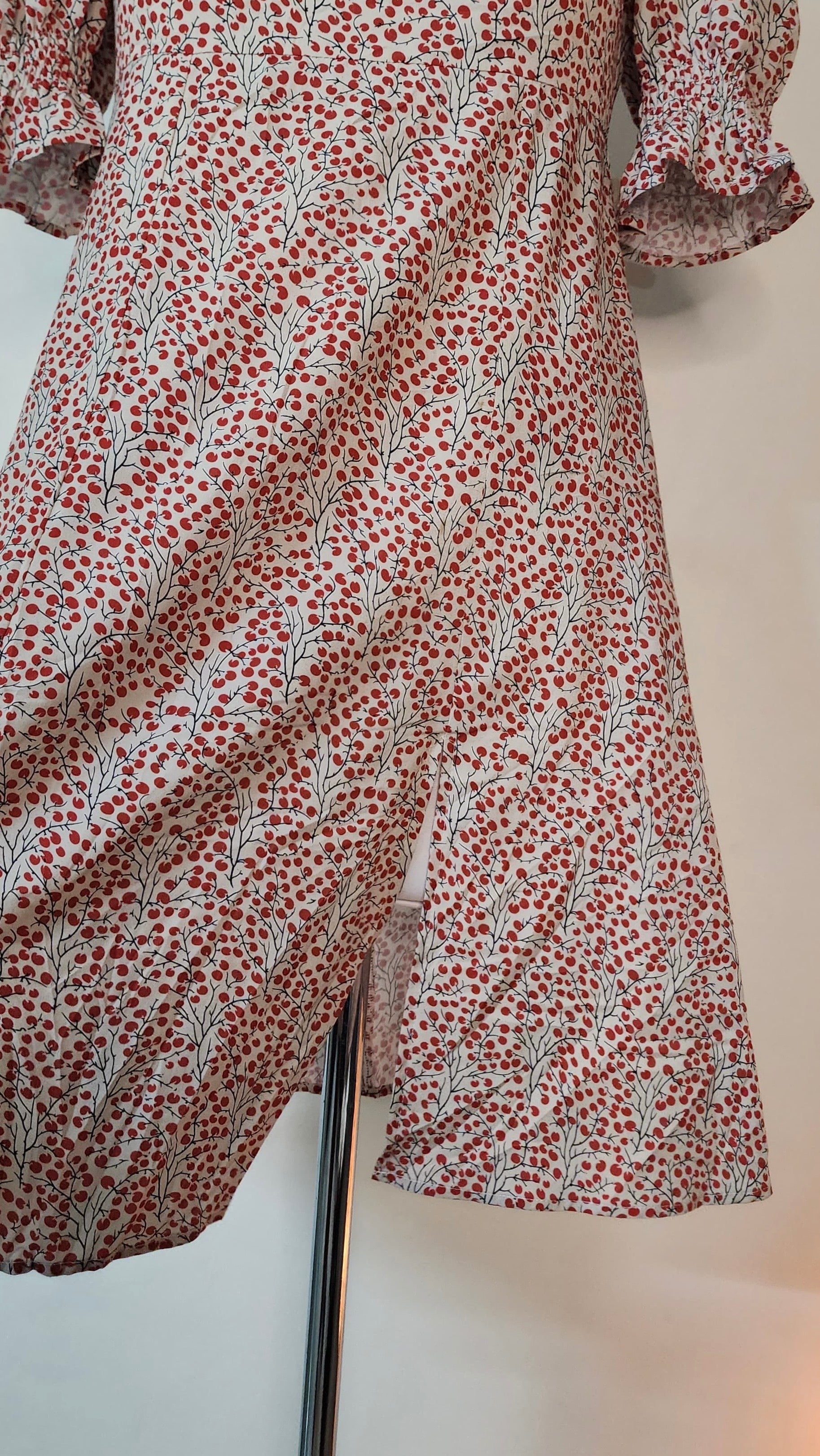 Floral Print Puff Sleeve Dress
