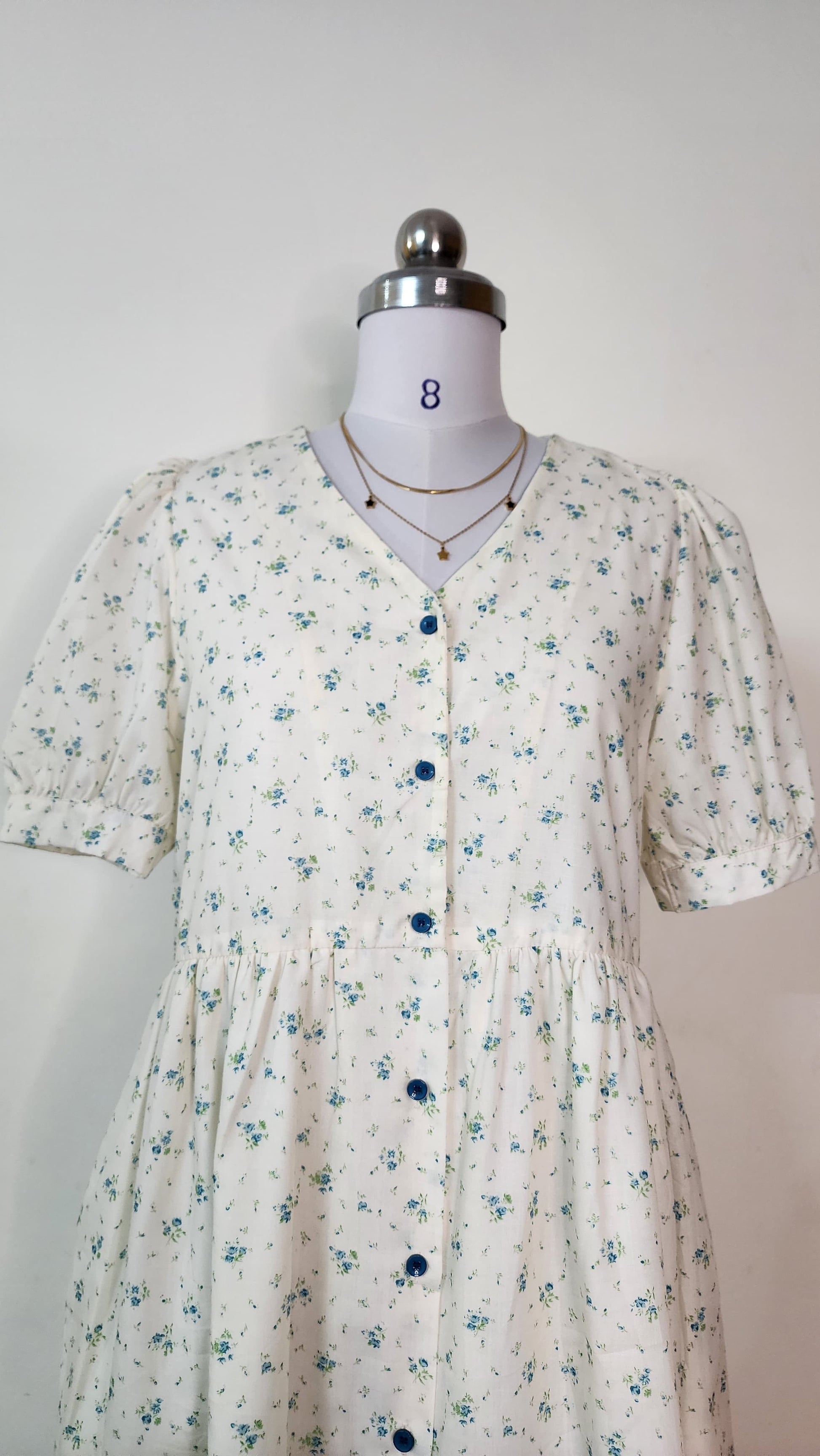 Floral Button-Front Midi Dress