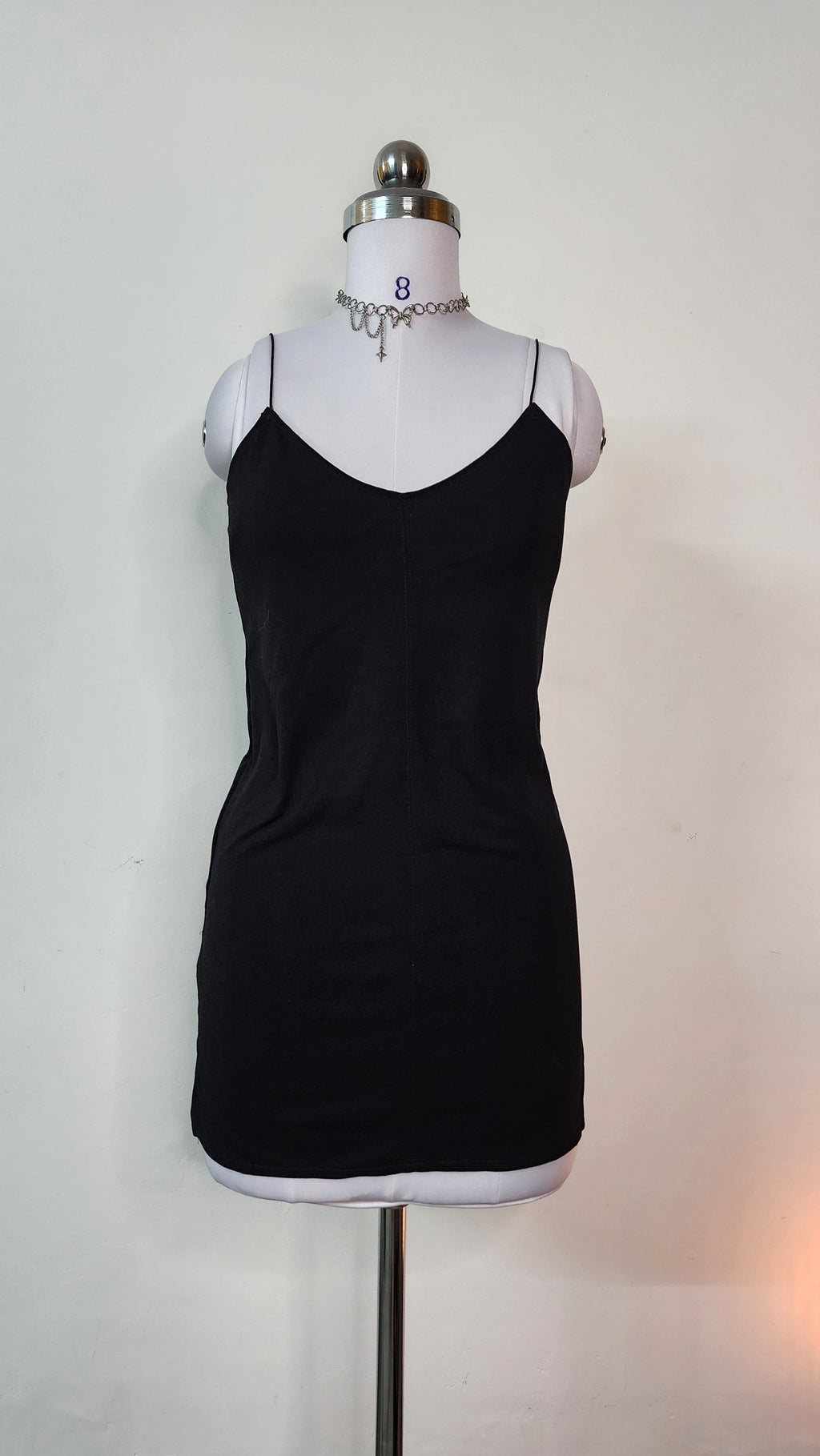 Classic Black Cami Mini Dress - Adjustable Straps