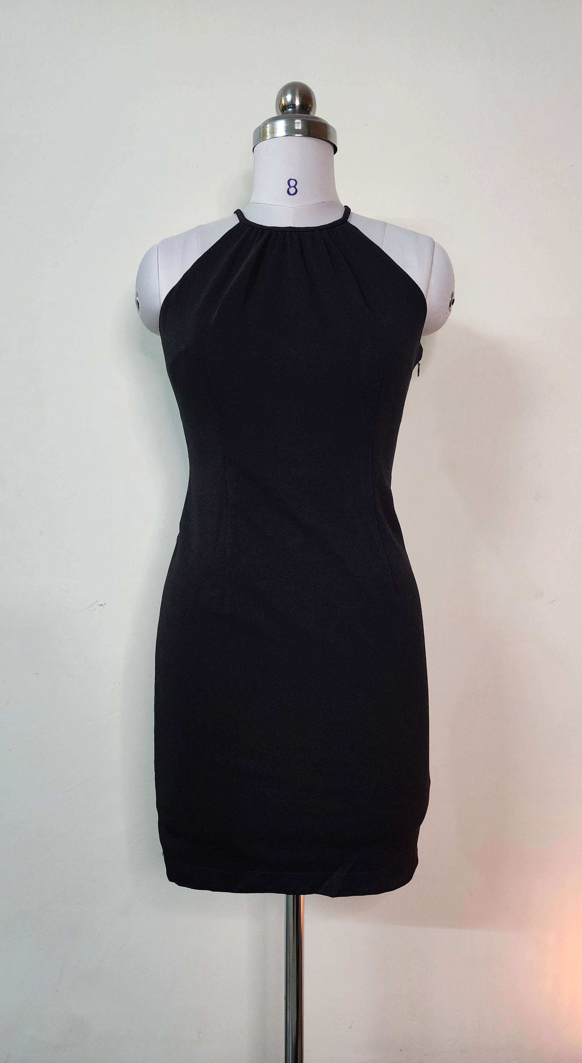 Classic Black Halter Neck Mini Dress - Sleeveless Bodycon Party Dress